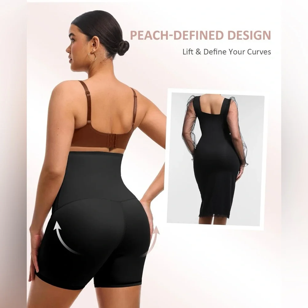FeelinGirl Shapewear for Women Tummy Control High Waist Body Shaper Shorts - Picture 2 of 7